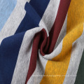 Knit Striped Heather Grey Melange  80 Cotton 20 Polyester CVC Terry Fleece Fabric